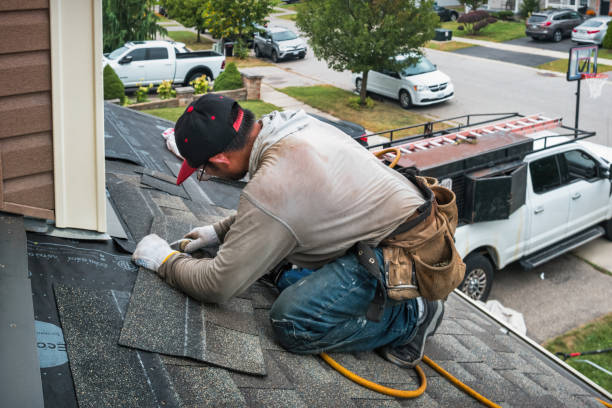 Professional Gutter Repair And Installation technician working in Parker, WA